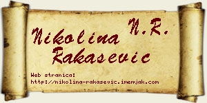 Nikolina Rakašević vizit kartica